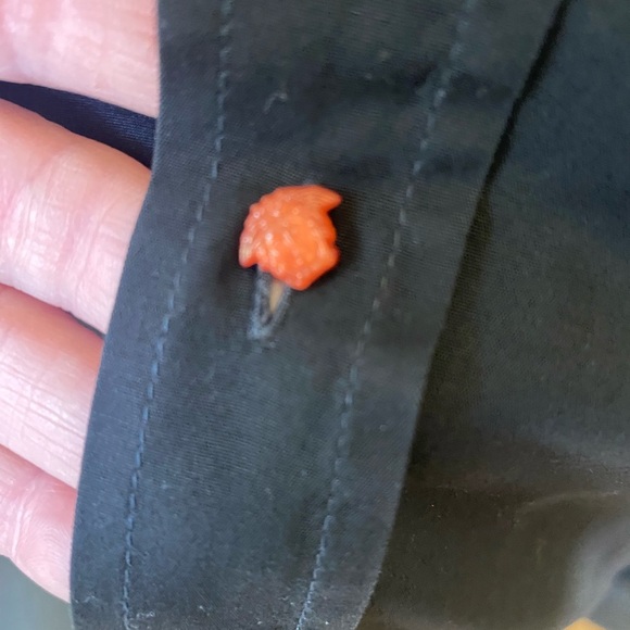 Versace men’s button-down black shirt with orange medusa buttons size 48 - Picture 6 of 8